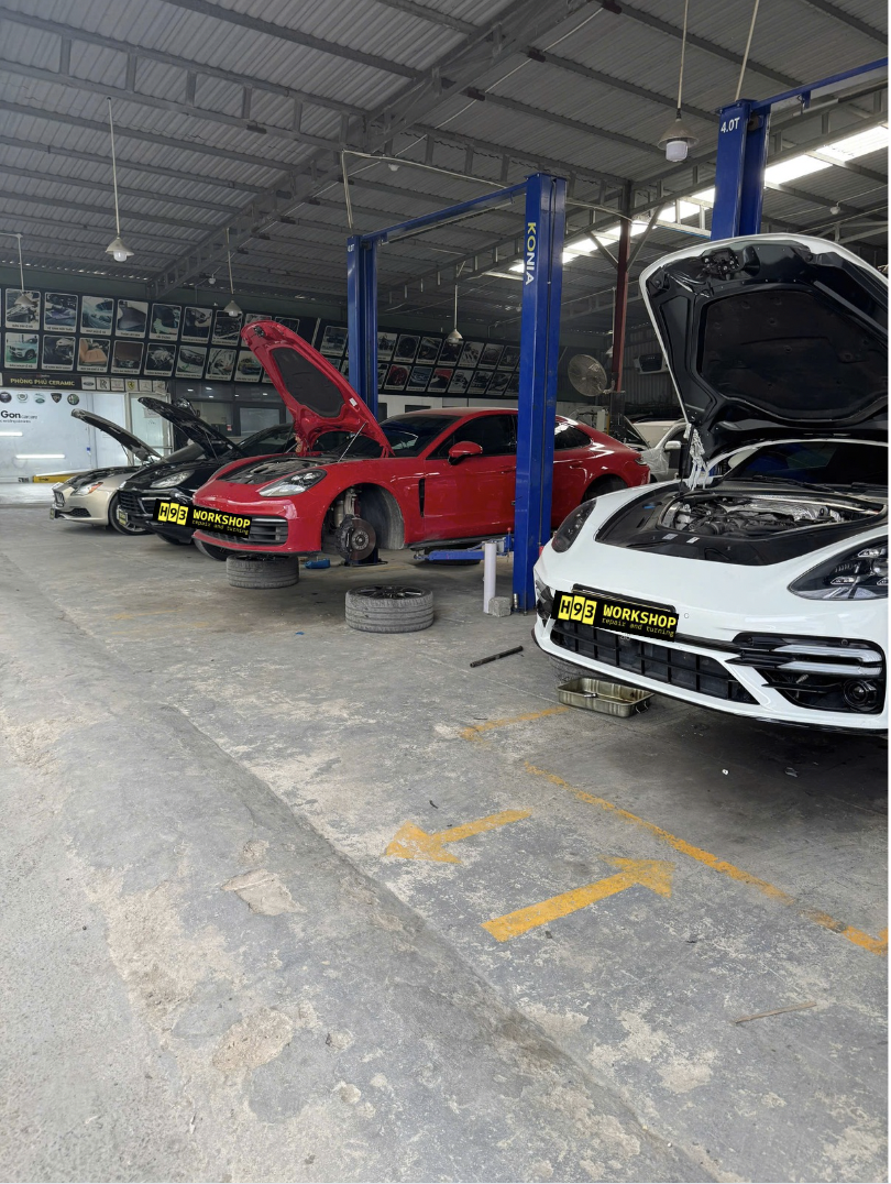 Bảo dưỡng gầm máy porsche thủ đức